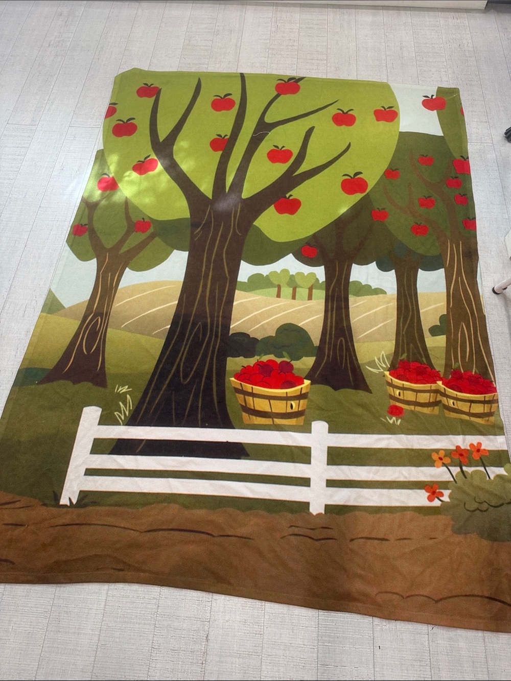 My Little Pony Applejack Orchard Photo Backdrop - Green and Red